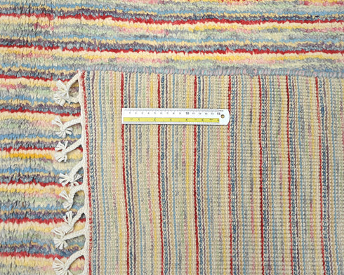 8x10 Moroccan Multicolor Hand Woven Wool Area Rug