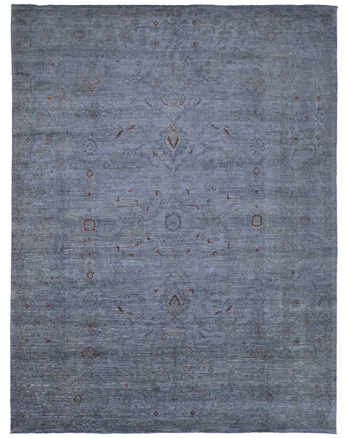 8x10 Gray Chobi Over Dye Afghan Handmade Traditional Wool Area Rug