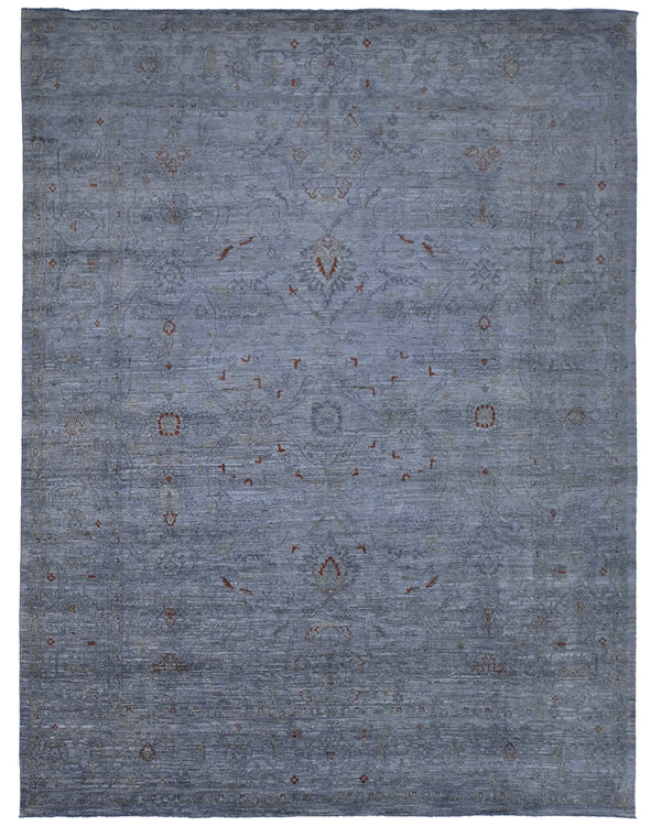 8x10 Gray Chobi Over Dye Afghan Handmade Traditional Wool Area Rug