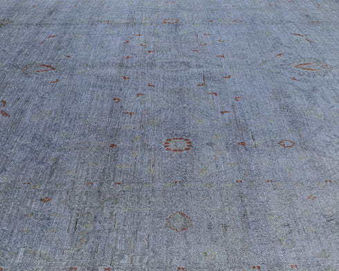8x10 Gray Chobi Over Dye Afghan Handmade Traditional Wool Area Rug