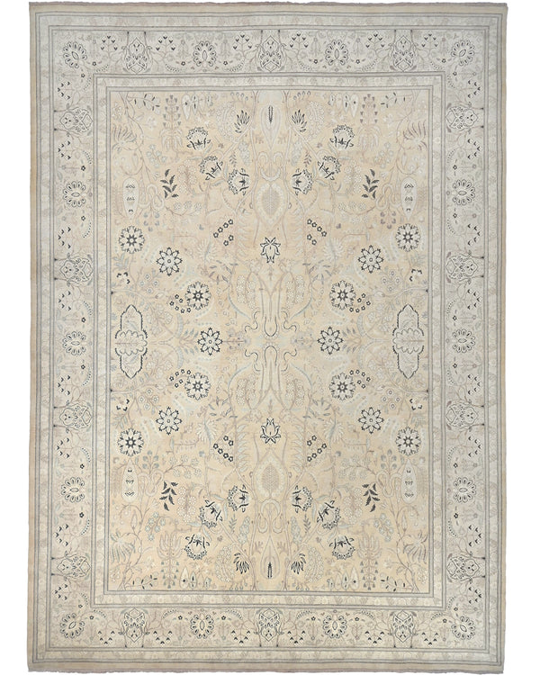 9x12 Beige Oriental Persian Style Hand Knotted Wool Area Rug
