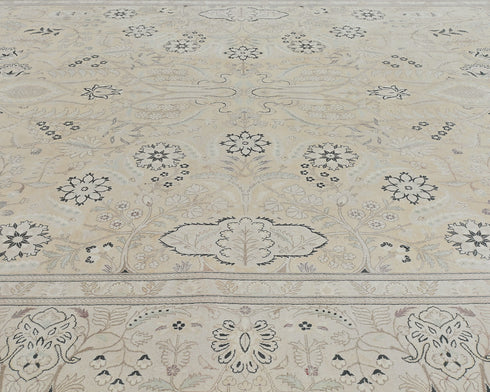 9x12 Beige Oriental Persian Style Hand Knotted Wool Area Rug