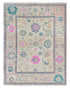 Soft Brown 9x12 Oushak Turkish Hand Knotted Boho Traditional Wool Area Rug