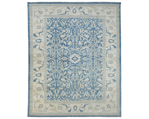 8x10 Chobi Fine Quality Blue Afghan Hand Knotted Wool Area Rug