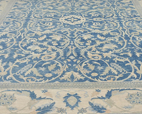 8x10 Chobi Fine Quality Blue Afghan Hand Knotted Wool Area Rug