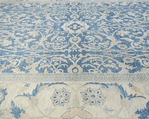 8x10 Chobi Fine Quality Blue Afghan Hand Knotted Wool Area Rug