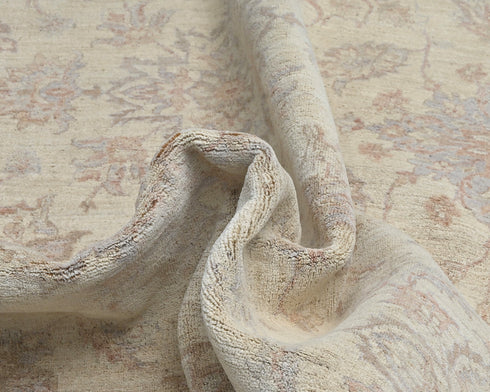 6x9 Oriental Beige Persian Style Hand Knotted Wool Area Rug