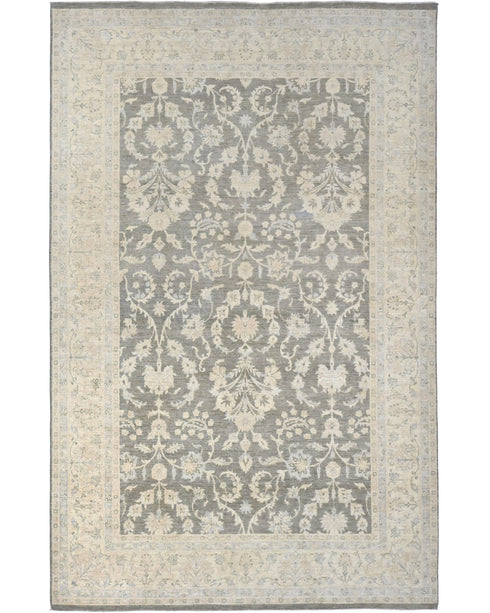 6x9 Oriental Gray Persian Style Floral Hand Knotted Wool Area Rug