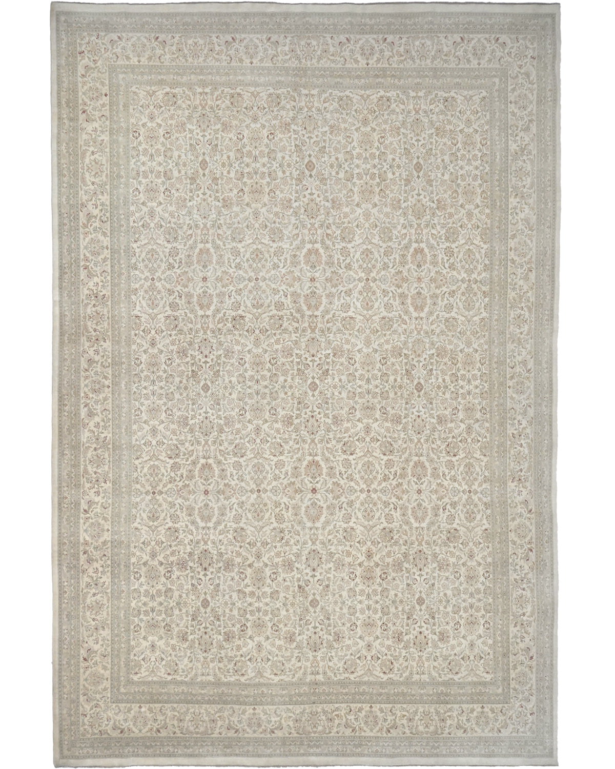 9x12 Oriental Beige Persian Style Hand Knotted Wool Area Rug