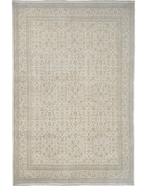 9x12 Oriental Beige Persian Style Hand Knotted Wool Area Rug