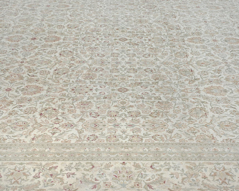 9x12 Oriental Beige Persian Style Hand Knotted Wool Area Rug