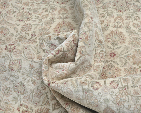 9x12 Oriental Beige Persian Style Hand Knotted Wool Area Rug