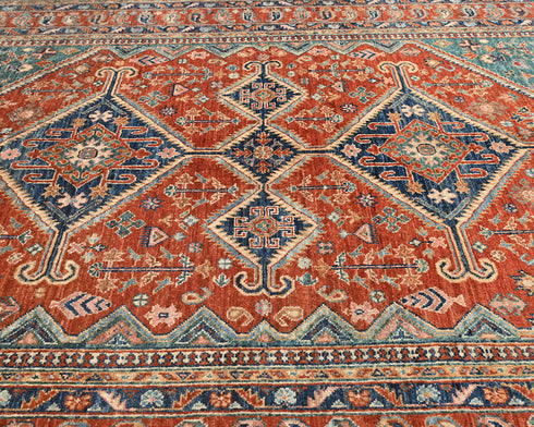 5x7 Red Ersari Afghan Hand Knotted Veg Dye Wool Area Rug