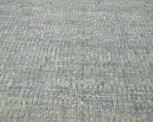 10x12 Moroccan Gray Hand Woven Wool Area Rug