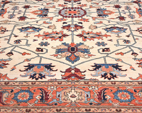 8x10 Beige Aryana Afghan Hand Knotted Veg Dye Wool Area Rug