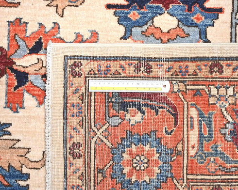 8x10 Beige Aryana Afghan Hand Knotted Veg Dye Wool Area Rug