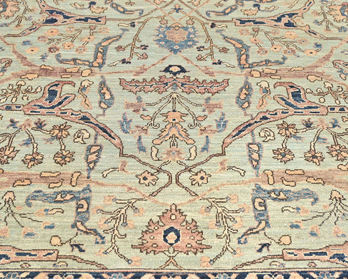 8x10 Gray Aryana Afghan Hand Knotted Veg Dye Wool Area Rug