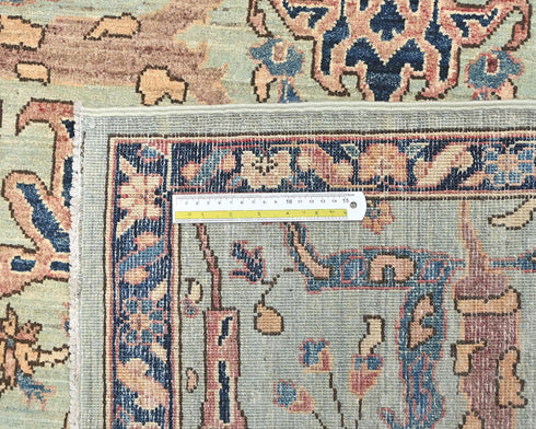 8x10 Gray Aryana Afghan Hand Knotted Veg Dye Wool Area Rug