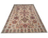 5x8 Natural Brown Kazak Afghan Hand Knotted Geometric Wool Area Rug
