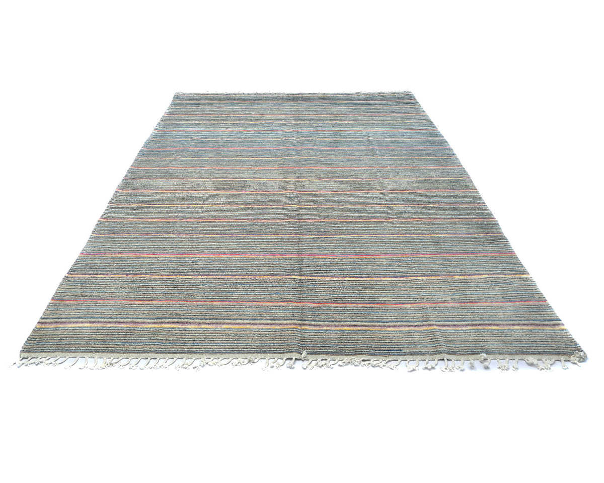 8x10 Moroccan Multicolor Hand Woven Wool Area Rug