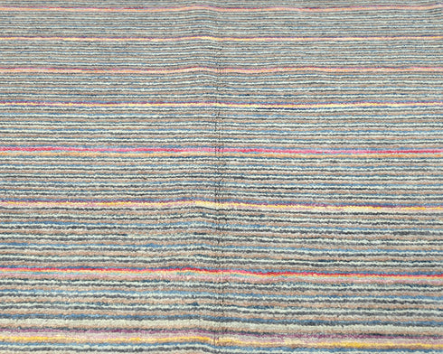 Alfombra marroquí multicolor de lana tejida a mano de 8 x 10 pulgadas