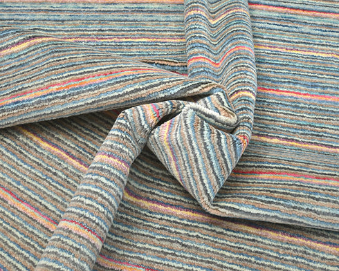 Alfombra marroquí multicolor de lana tejida a mano de 8 x 10 pulgadas