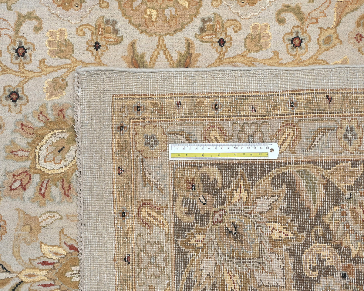 Alfombra de lana anudada a mano, estilo persa, color gris oriental, 10 x 13