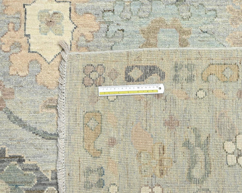 9x12 Zeigler Gray Afghan Hand Knotted Wool Area Rug