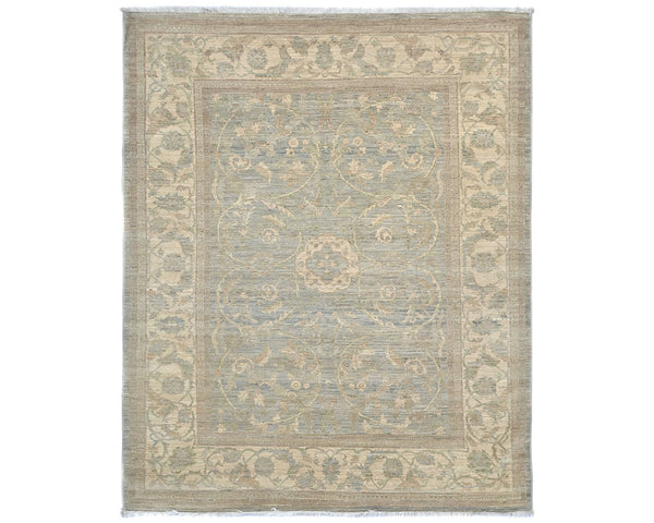 5x7 Chobi Fine Quality Gray Afghan Hand Knotted Wool Area Rug