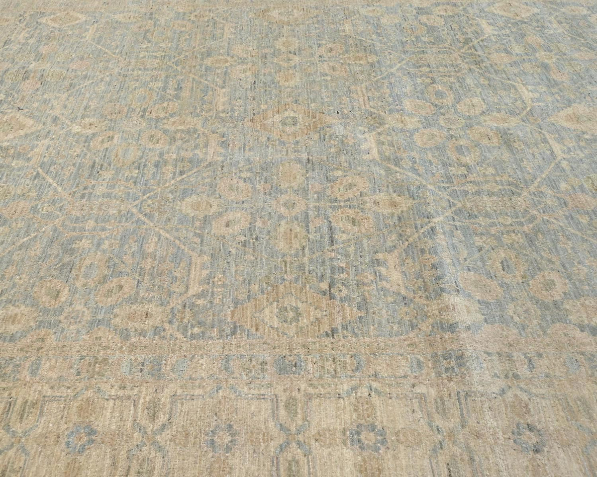6x8 Chobi Fine Quality Gray Afghan Hand Knotted Wool Area Rug