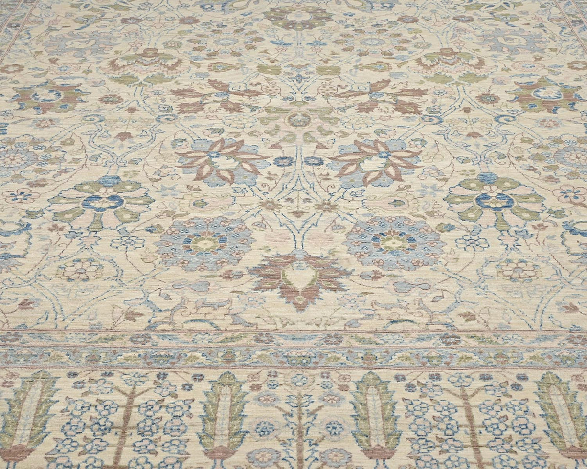 8x10 Beige Chobi Fine Quality Afghan Hand Knotted Wool Area Rug