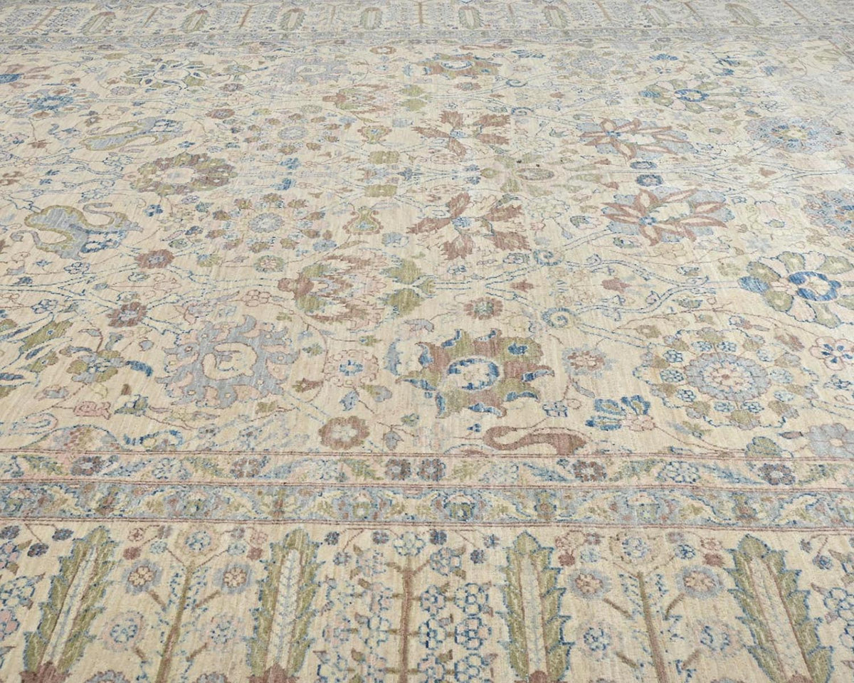 8x10 Beige Chobi Fine Quality Afghan Hand Knotted Wool Area Rug