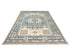 5x7 Ft Kazak Beige Blue Afghan Hand Knotted Geometric Wool Area Rug