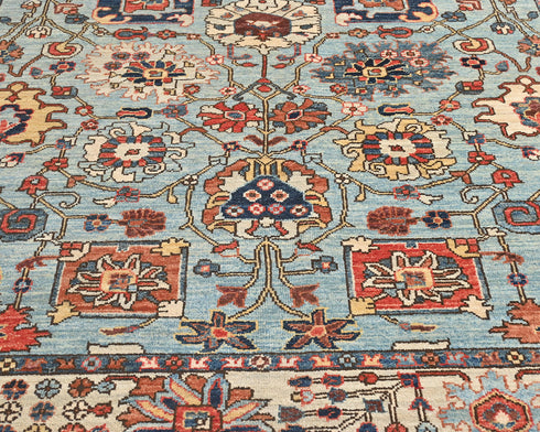 5x7 Blue Aryana Afghan Hand Knotted Veg Dye Wool Area Rug