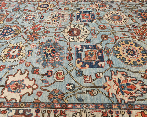 5x7 Blue Aryana Afghan Hand Knotted Veg Dye Wool Area Rug