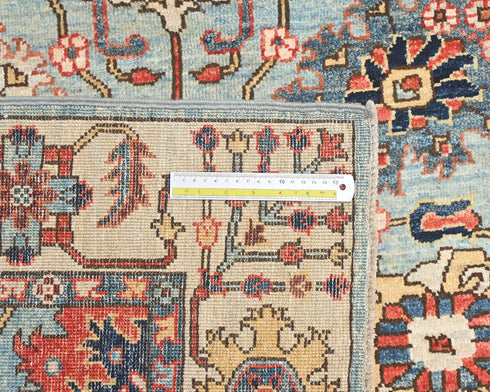 5x7 Blue Aryana Afghan Hand Knotted Veg Dye Wool Area Rug