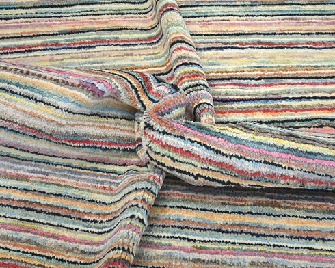 8x10 Moroccan Multicolor Hand Woven Wool Area Rug