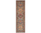 9 Feet Brown Kazak Afghan Hand Knotted Wool Runner Rug