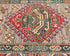 9 Feet Brown Kazak Afghan Hand Knotted Wool Runner Rug