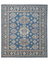 8x10 Blue Kazak Afghan Hand Knotted Geometric Wool Area Rug
