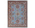 8x10 Blue Kazak Afghan Hand Knotted Geometric Wool Area Rug