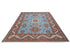 8x10 Blue Kazak Afghan Hand Knotted Geometric Wool Area Rug