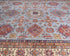 9x12 Gray Kazak Afghan Hand Knotted Geometric Wool Area Rug