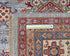 9x12 Gray Kazak Afghan Hand Knotted Geometric Wool Area Rug