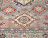 4x6 Gray Kuba Afghan Hand Knotted Wool Area Rug