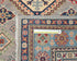 4x6 Gray Kuba Afghan Hand Knotted Wool Area Rug