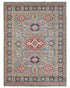 8x10 Gray Kuba Afghan Hand Knotted Wool Area Rug