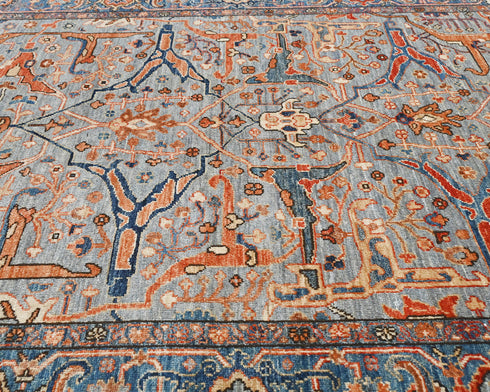 5x7 Gray Blue Aryana Afghan Hand Knotted Veg Dye Wool Area Rug