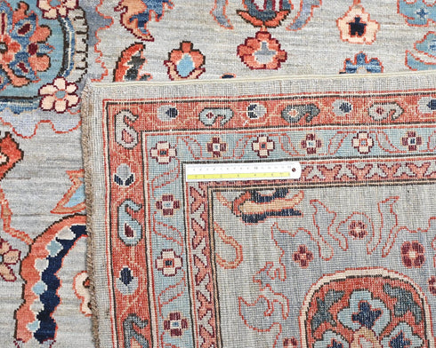 8x10 Gray Aryana Afghan Hand Knotted Veg Dye Wool Area Rug