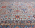 Alfombra afgana Aryana de lana teñida con vegetales, anudada a mano, de 9 x 12 pulgadas, color gris y azul